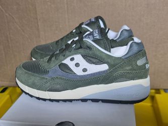 Saucony Shadow 6000 Green Suede Sneakers