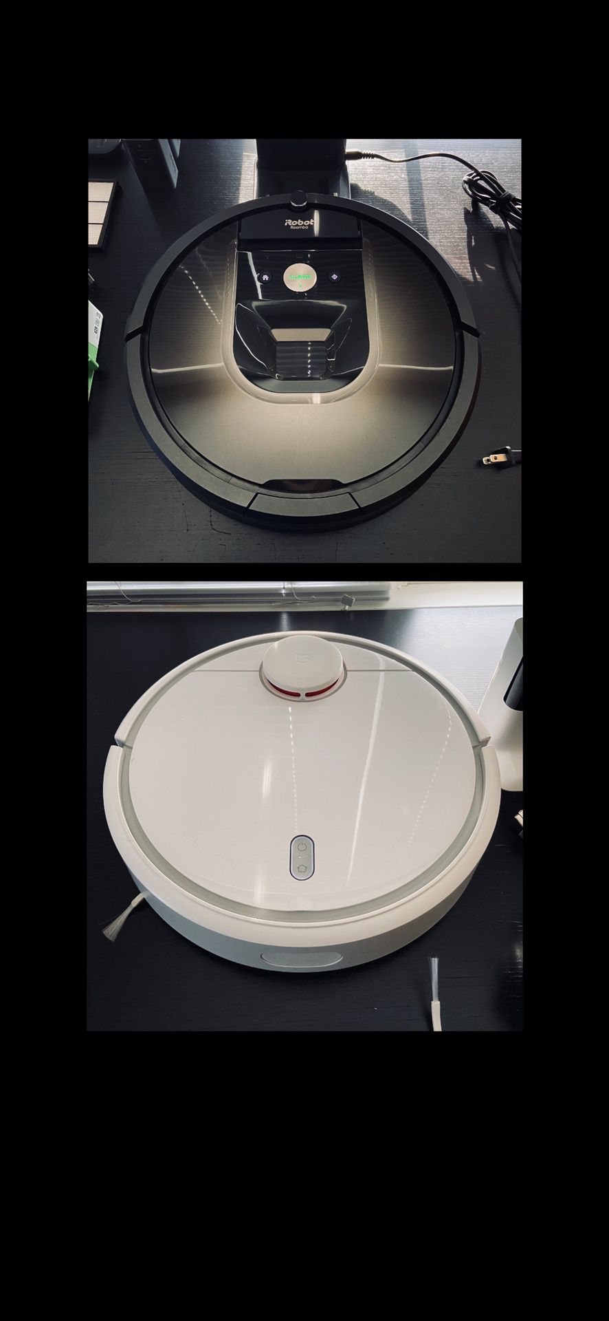 Robot Vacuums: Roomba 980 and Xiaomi Roborock