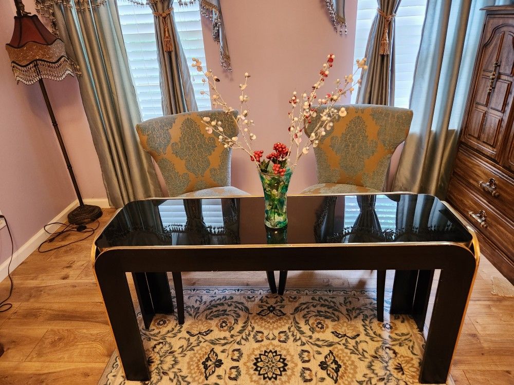 1990 Smoked Glass Post Modern Console - Frickin' Fresh Table, Home Skillet