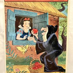Disney Snow White Witch Frame Tray Puzzle by Whitman 1960’s