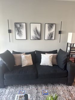 Comfortable Deep Black Couch