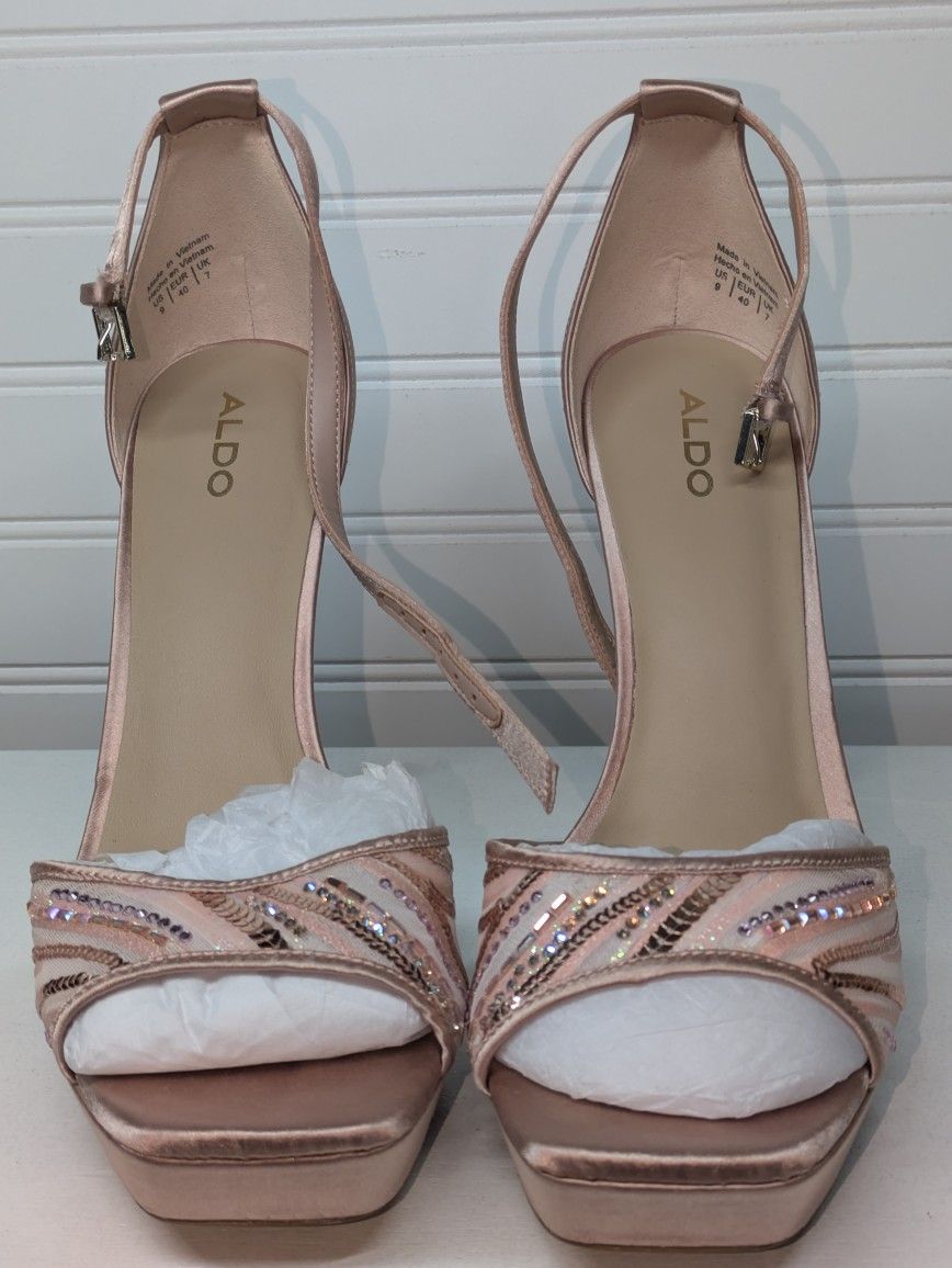 Aldo Pink Peach 5" Stiletto Heels Size 9 Women
