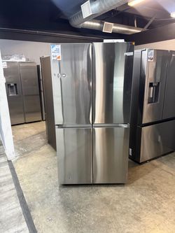 SAMSUNG 23 CU FT COUNTER DEPTH 4-DOOR FLEX DOOR FLEX STAINLESS STEEL REFRIGERATOR 😍