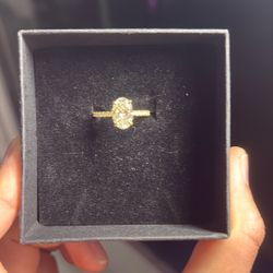 2ct Lab Dimond Ring 18k Gold Plated 925 Silver Ring Size 8 