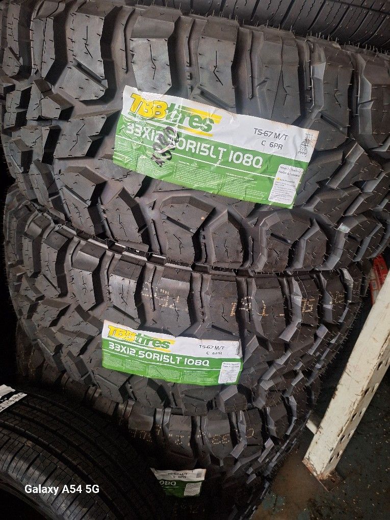 33/12/50/15/ MT $800  TBB NEW FOUR TIRES