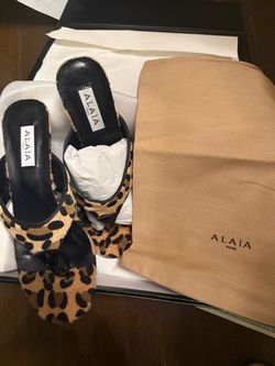 ALaia leopard sandals