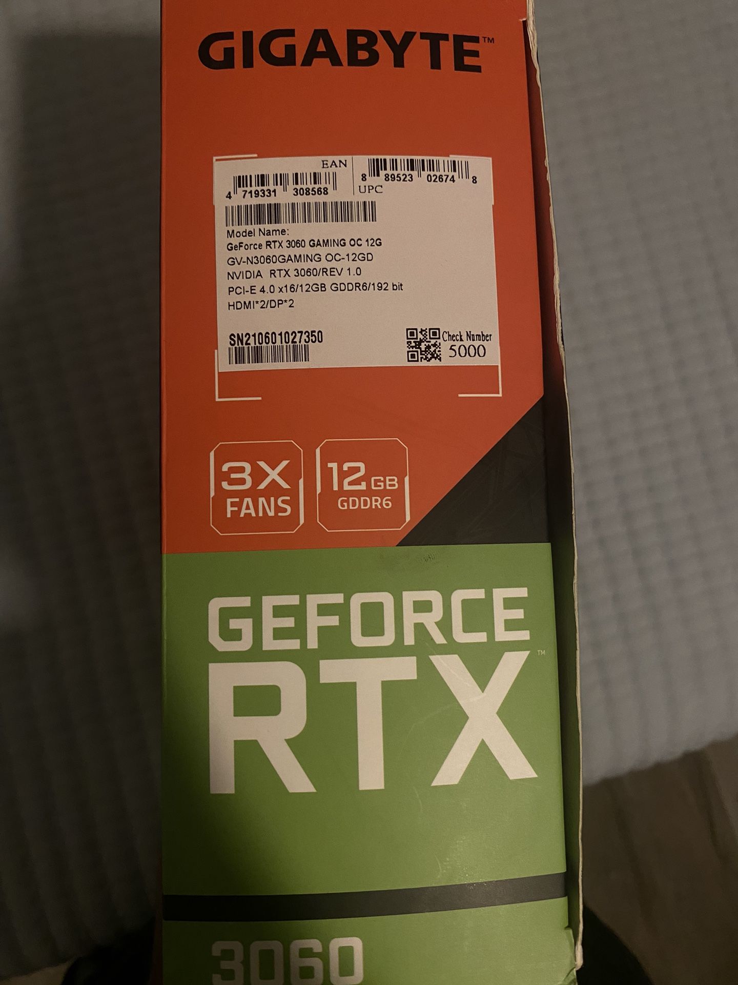 NVIDIA GEFORCE RTX 3060 12GB