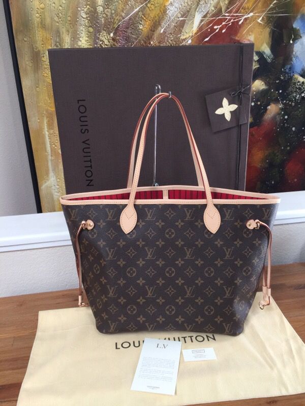 Louis Vuitton Neverfull MM Damier Ebene Cherry - Luxury Shopping