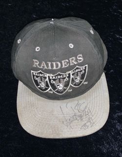 1990S Vintage Raiders Snapback Signed Autographed Hat Oakland Raiders NFL