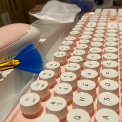 wireless keyboard pink 