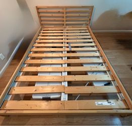 IKEA TARVA Bed Frame + LUROY Slats - Solid Pine - Queen Size Bed Frame