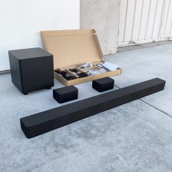 $140 (New) Vizio V-series 5.1 home theater sound bar dolby audio, bluetooth, wireless subwoofer, remote control (v51x-j6)