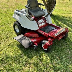 White outdoor zero turn