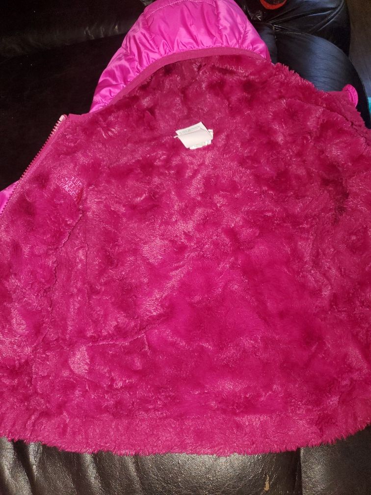 Toddler girl 2T north face jacket reversible