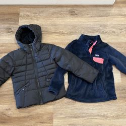 Girls North Face & Patagonia Jacket Fleece Shirt