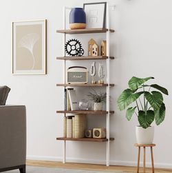 Modern Open Wooden 5-Shelf
