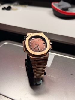 Rose Gold Chocolate Dial Nautilus - Seiko Automatic Watch Mod