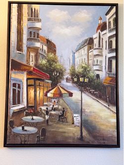 Framed Scene Street Painting