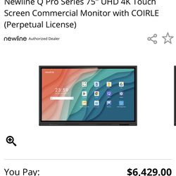 75inch Newline Q Pro Series Touch Screen