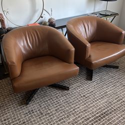 Minotti swivel chairs (2)