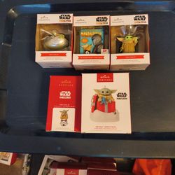 Disney Marvel Hallmark The Child Ornaments Bundle 