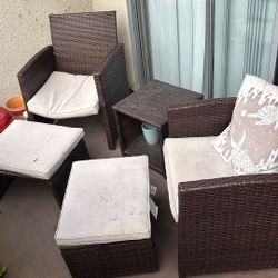 Two Chair Patio Furniture Set