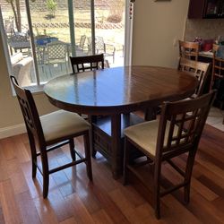 Wooden Table with 4 Chairs