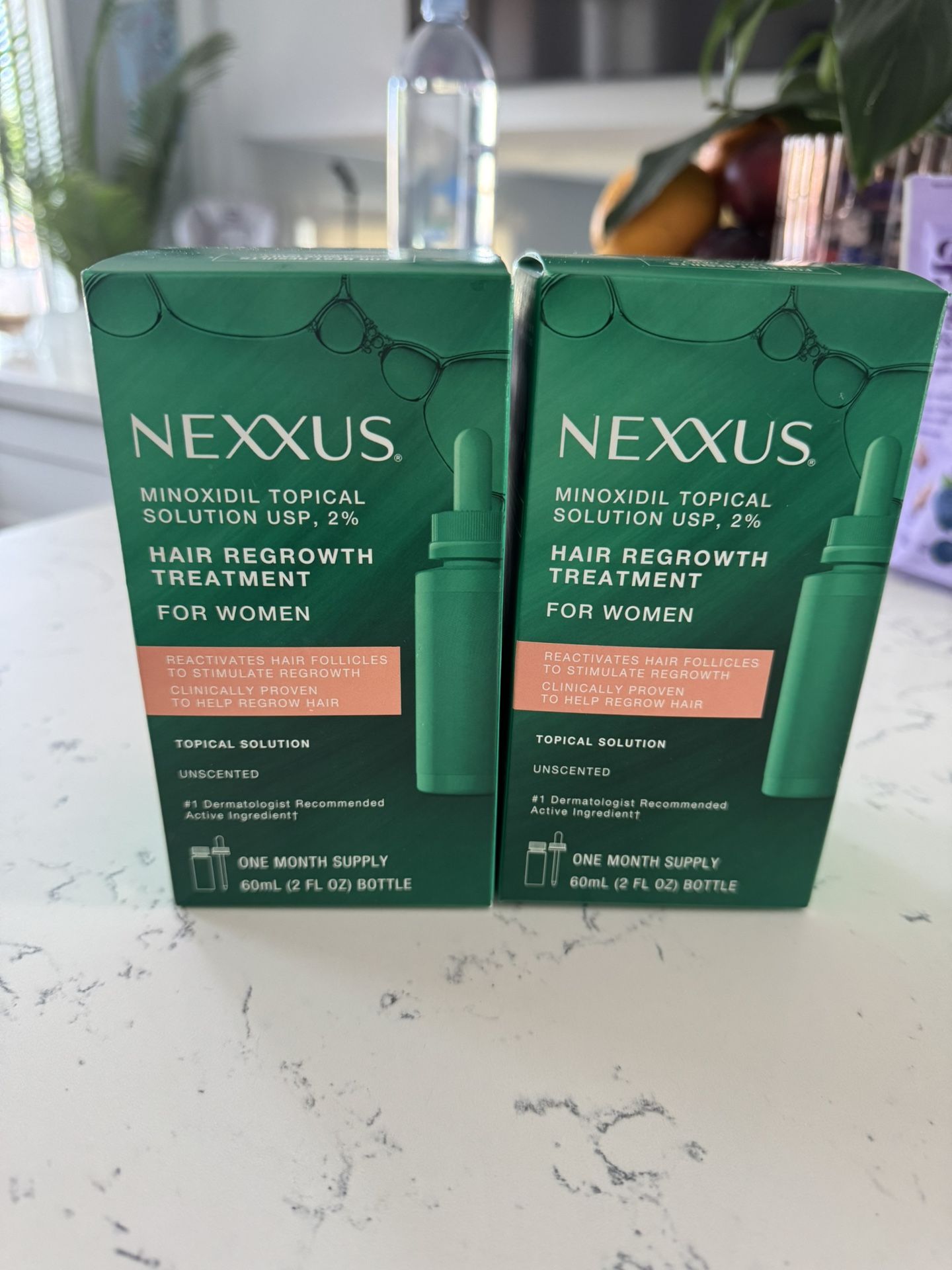 Nexxus Minoxidil Topical Solution 2% Hair Regrowth Treatment 2 oz pack of 2