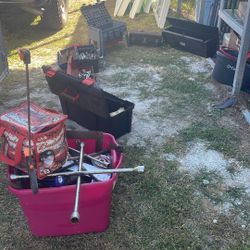 Five Tool Boxes With Tools 