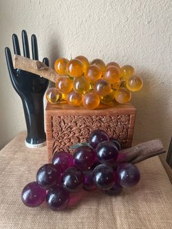 Mid Century Lucite Grape Cluster set
