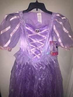 New Disney Rapunzel Girls Halloween Costume Size 7/8