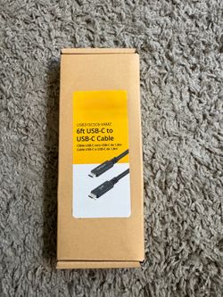 6ft USB C to USB C cable