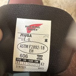 Red  Wings 9,5 Boots 