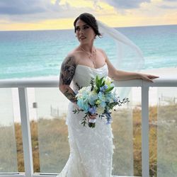 Morilee Sawyer Wedding Dress Cowl Neckline 