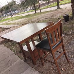 Table With 1 Chair Goodcondition Solid Wood 