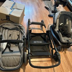 Evenflo Car seat With Base And Stroller 