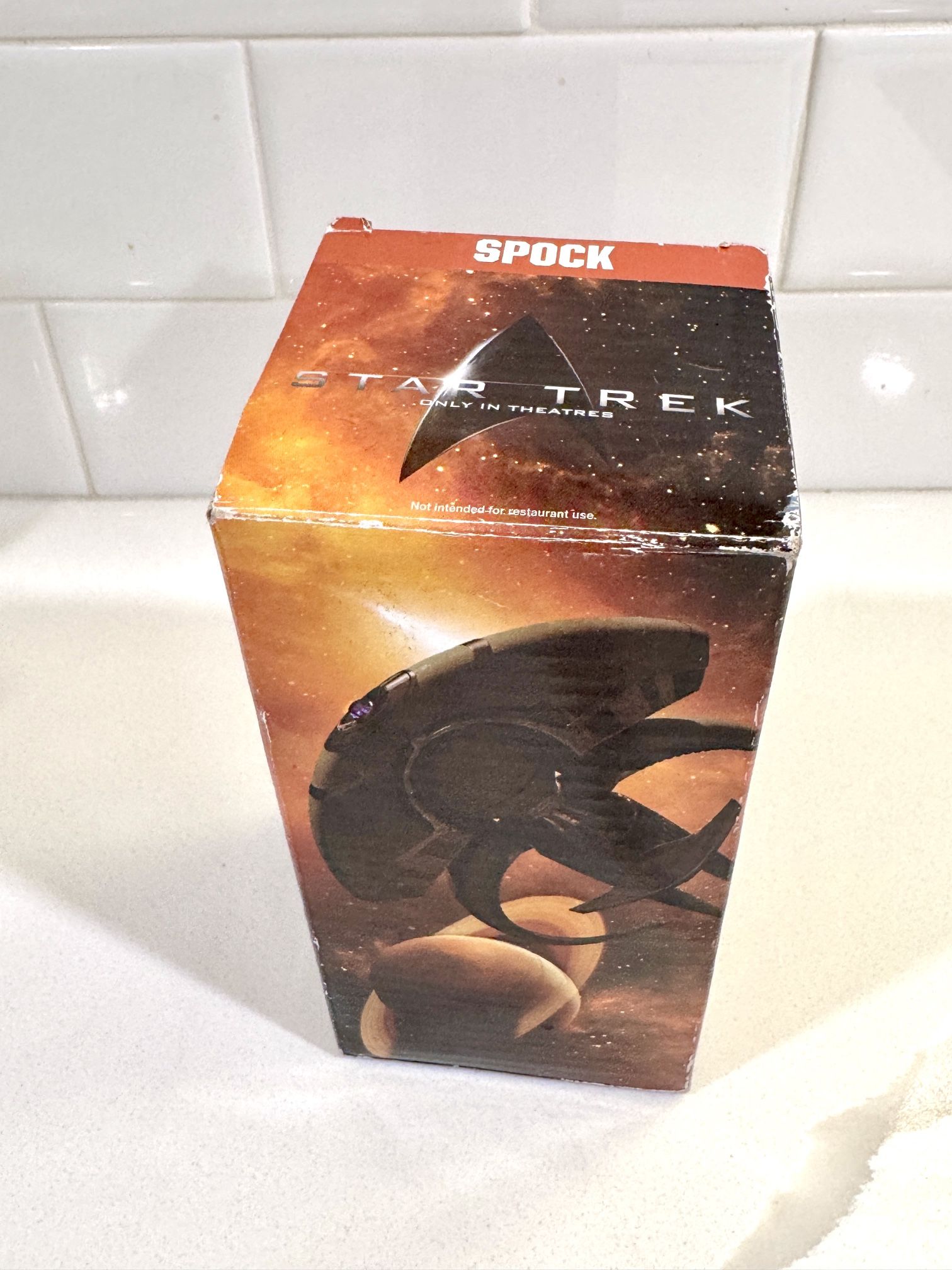 Star Trek Spock Drinking Glass - 6" Collectible with Box