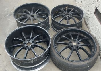 22" Asanti 3PC Wheels 22x9.0  & 22x11
