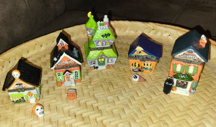 Little Ceramic Ghost House Decor