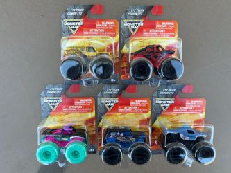 Monster Jam 1:72 Scale Mini Die-Cast Trucks Lot - Set of 5 Brand New NIP Spin Master