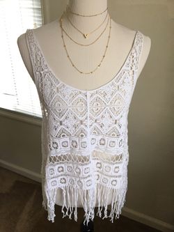 Beach White Crochet Top