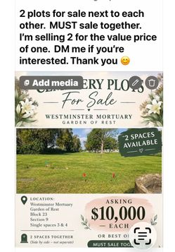 Westminster cemetery plots for sale