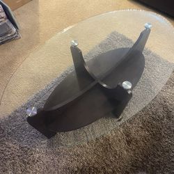 Modern Glass Coffee Table & Matching Side Table Set