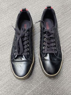 Guess Black Leather Sneakers