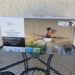 Ceiling Fan Outdoor/Indoor. 52 Inch  Oil Rubbed Bronze Finish NEW