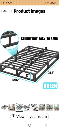 10" Queen Metal Platform Bed Frame