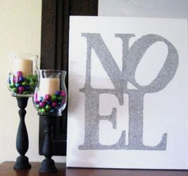 Handmade christmas wall canvas