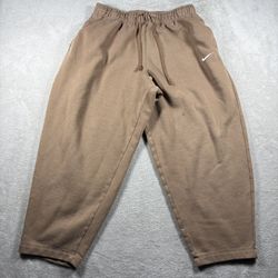Nike Sweatpants Women’s L Brown Phoenix Fleece High Waisted Wide Leg #2855