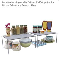 4 Cabinet Shelf Storage Organizers 