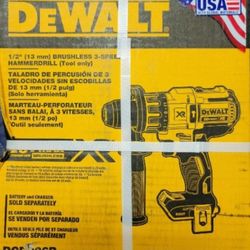 DEWALT 20-Volt MAX XR with Tool Connect Cordless Brushless 1/2 in. Hammer Drill/Driver (Tool Only)
